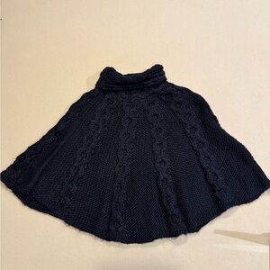 Mixit Black Cable Knit Poncho Sweater